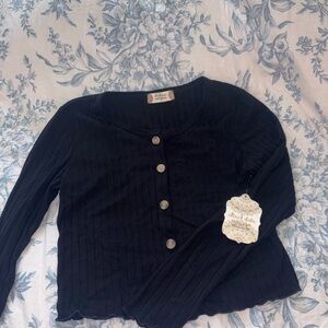 Altar'd State Black Button Down Shirt